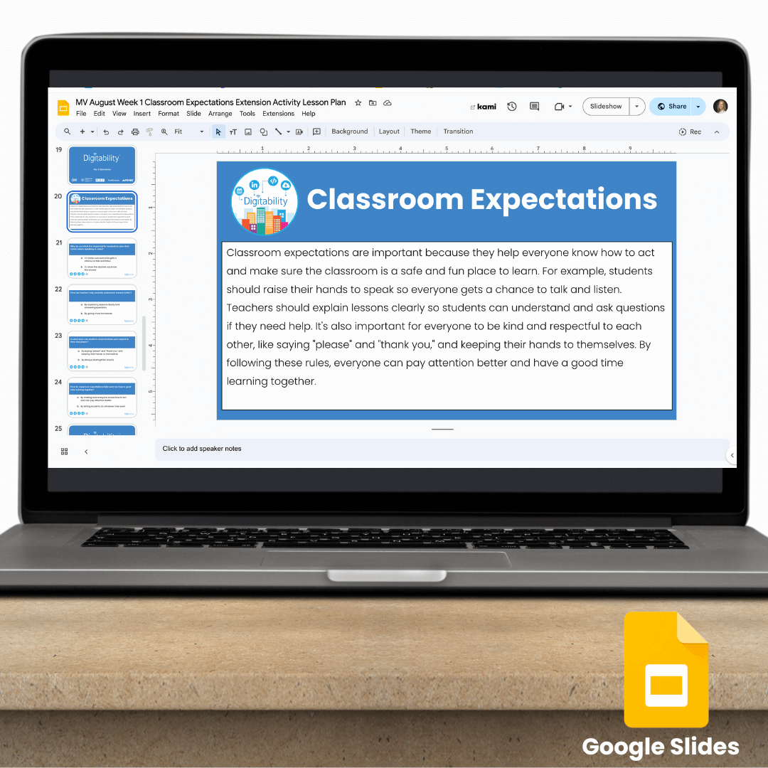 August Week 1 Classroom Expectations