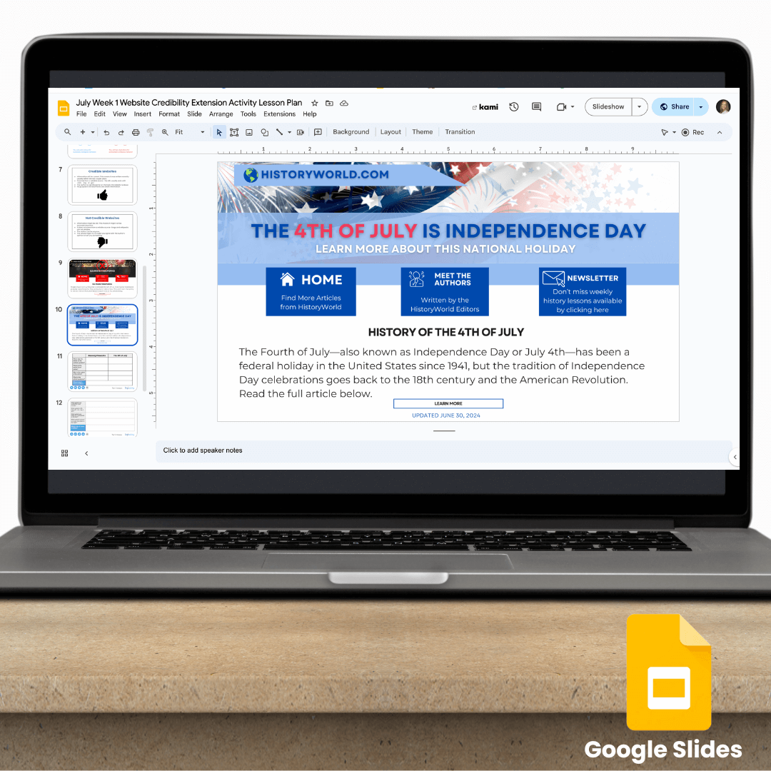 July Week 1 Website Credibility