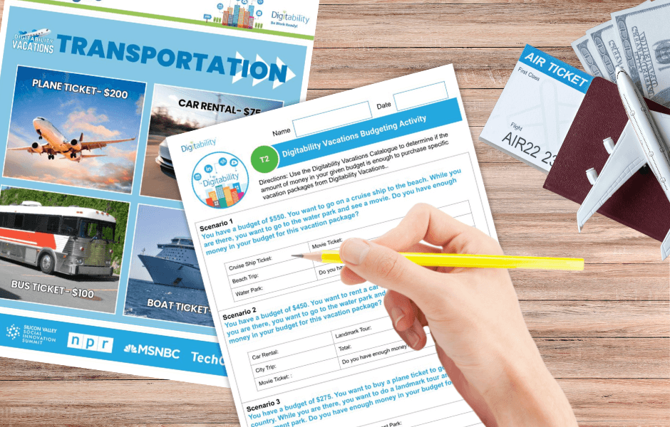 Digitability Free Resource | Vacation Budgeting Lesson