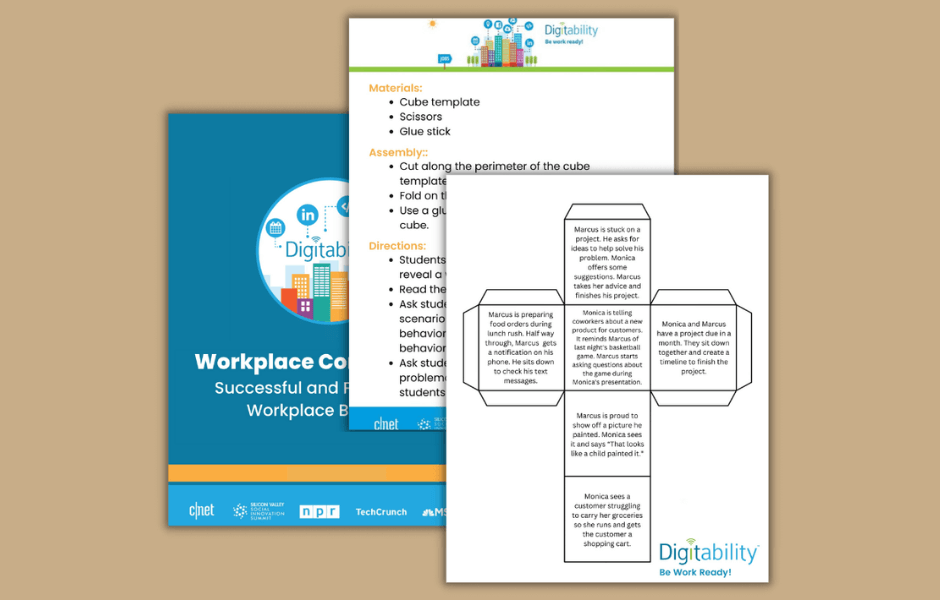 Workplace Behavior Scenarios Activity Cube