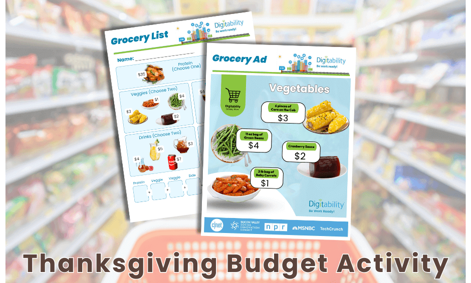 Digitability Free Resource | Thanksgiving Budget Activity