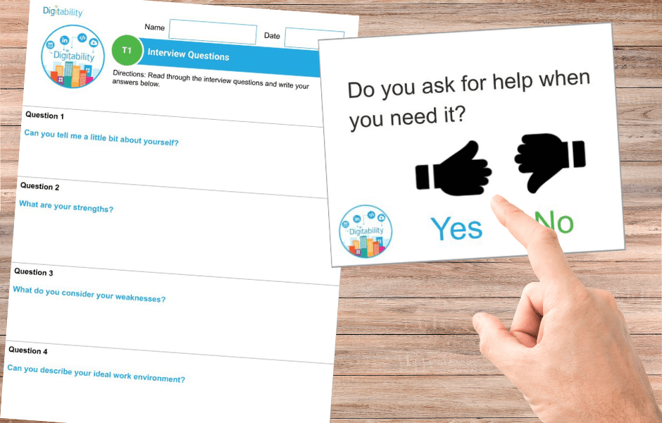 Digitability Free Resource | Interview Questions Activity