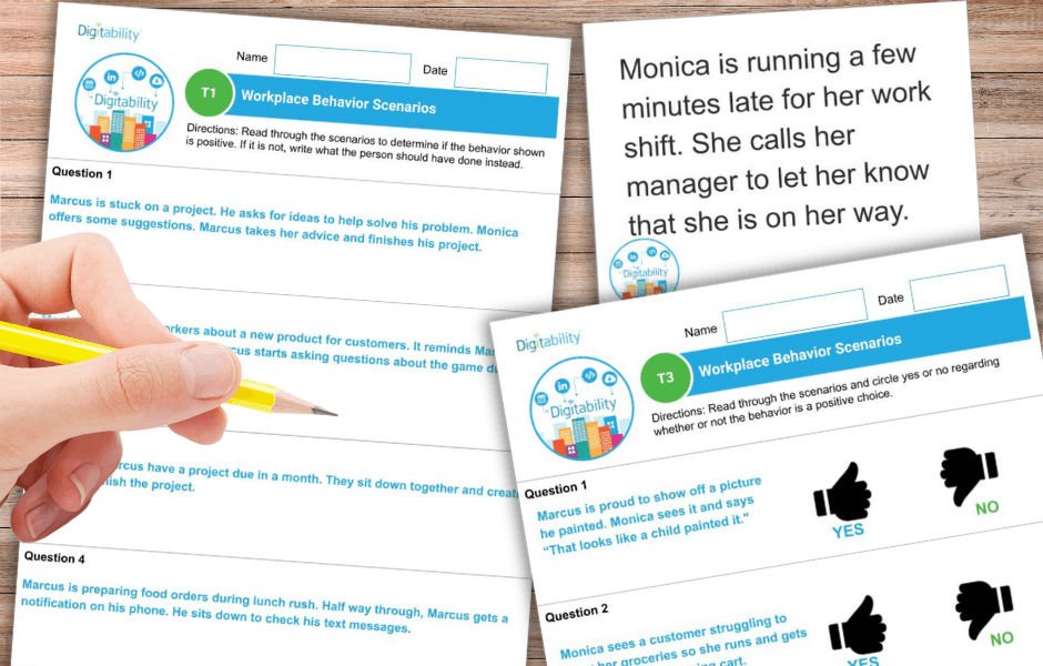 Digitability Free Resource | Workplace Behavior Scenarios